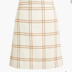 J Crew Plaid wool-blend A-line mini skirt